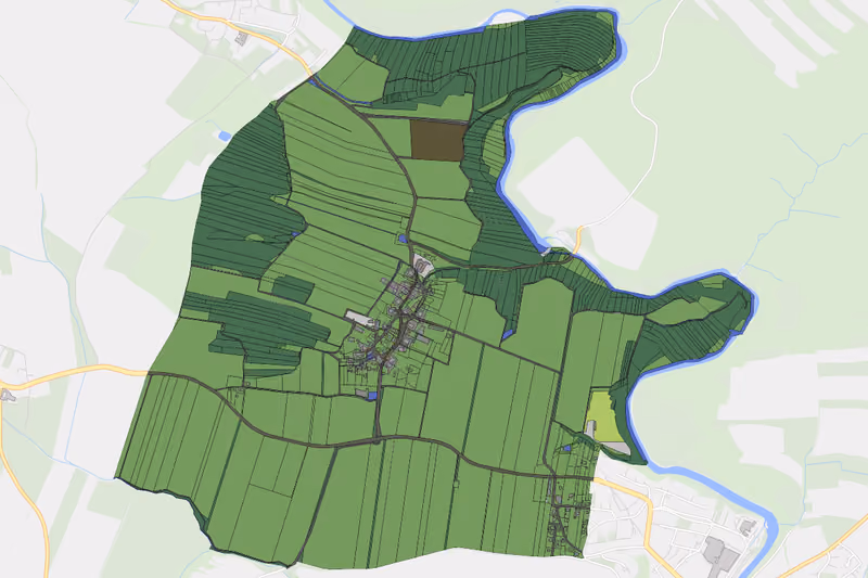 Kartenvorschau des Bodenverbrauchs der KG Münichreith an der Thaya