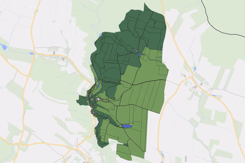 Kartenvorschau des Bodenverbrauchs der KG Gilgenberg