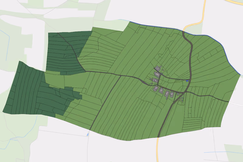 Kartenvorschau des Bodenverbrauchs der KG Griesbach bei Waidhofen