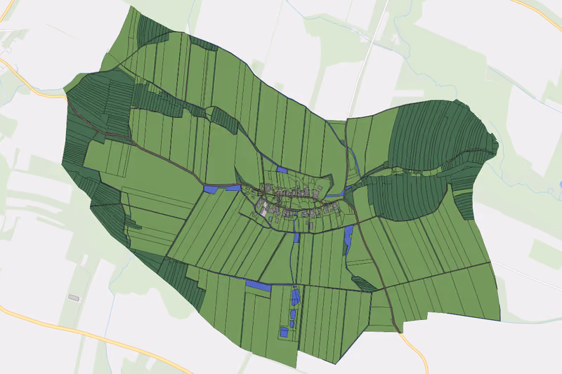 Kartenvorschau des Bodenverbrauchs der KG Hohenau