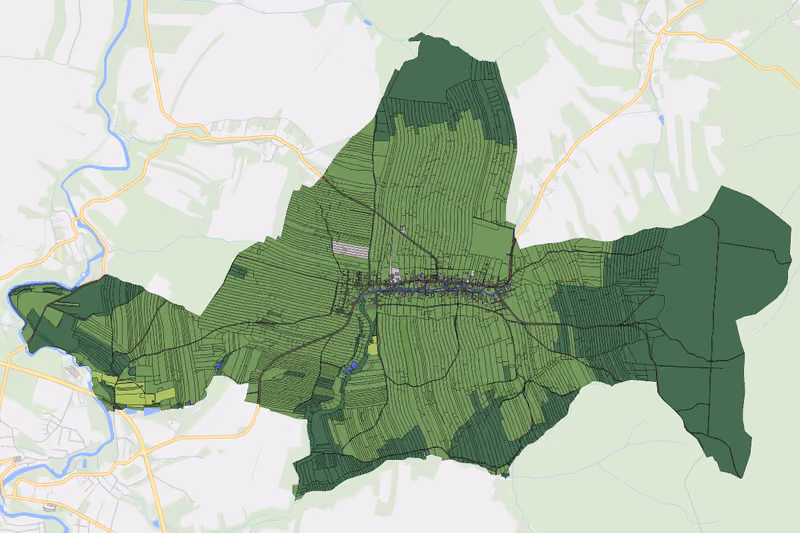 Kartenvorschau des Bodenverbrauchs der KG Hollenbach