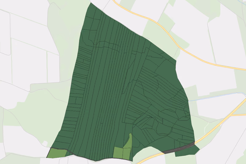 Kartenvorschau des Bodenverbrauchs der KG Jetzleser Wald