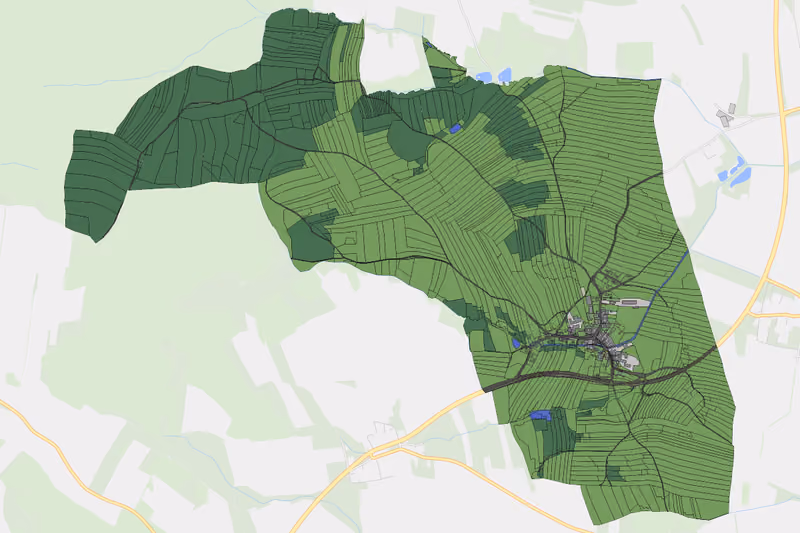 Kartenvorschau des Bodenverbrauchs der KG Kainraths