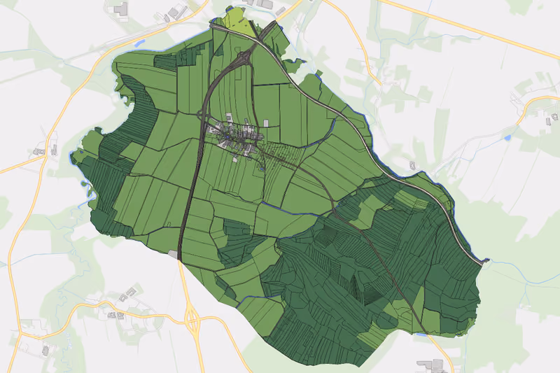 Kartenvorschau des Bodenverbrauchs der KG Kaltenbach