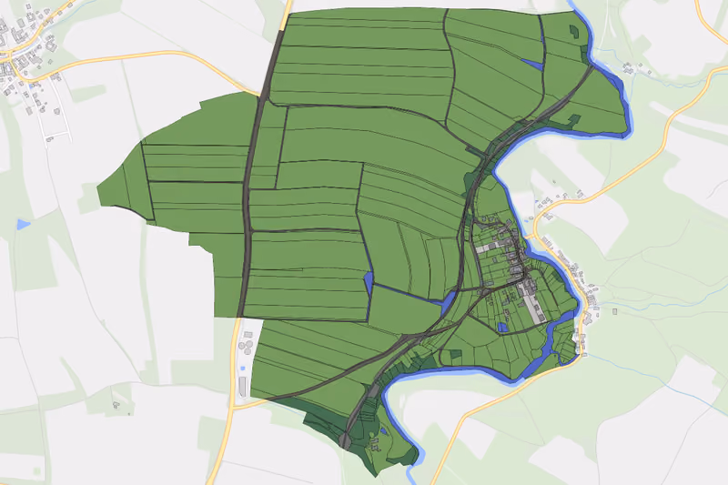Kartenvorschau des Bodenverbrauchs der KG Kleineberharts