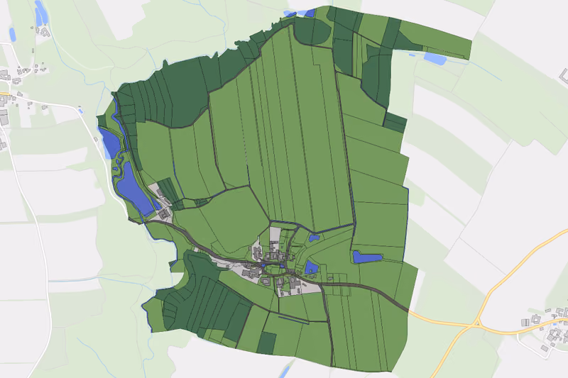 Kartenvorschau des Bodenverbrauchs der KG Kleinharmanns