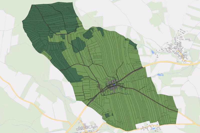 Kartenvorschau des Bodenverbrauchs der KG Nonndorf