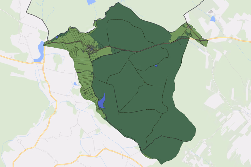 Kartenvorschau des Bodenverbrauchs der KG Reinberg-Dobersberg