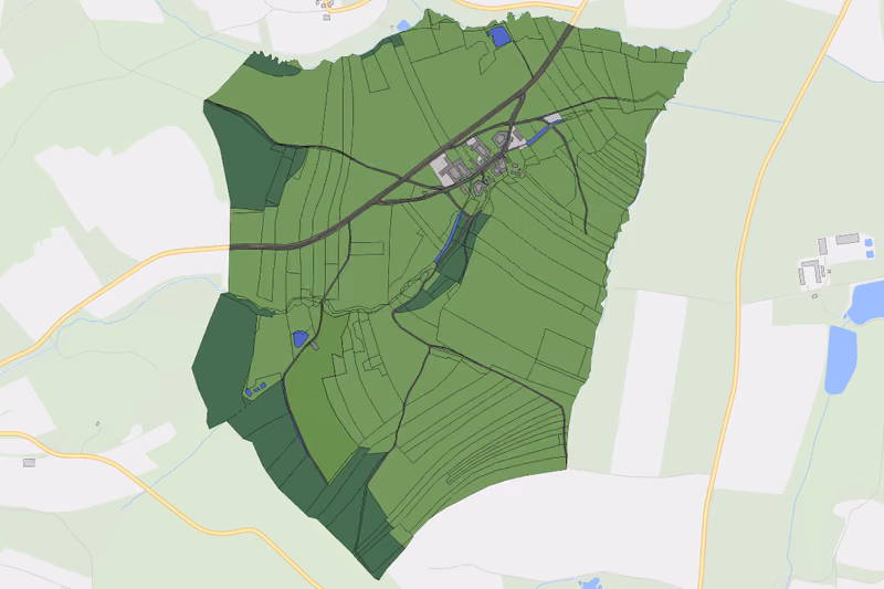 Kartenvorschau des Bodenverbrauchs der KG Schlagles
