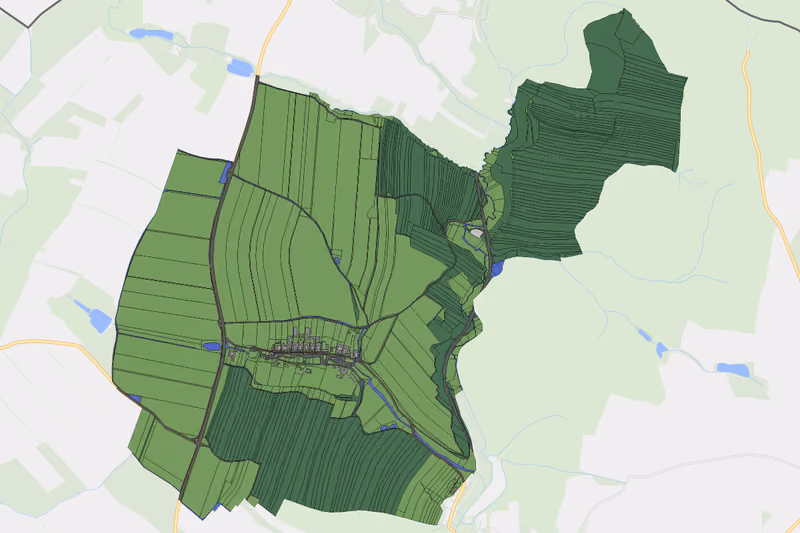 Kartenvorschau des Bodenverbrauchs der KG Schönfeld