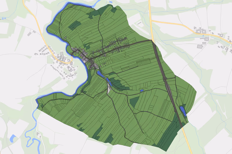 Kartenvorschau des Bodenverbrauchs der KG Vestepoppen