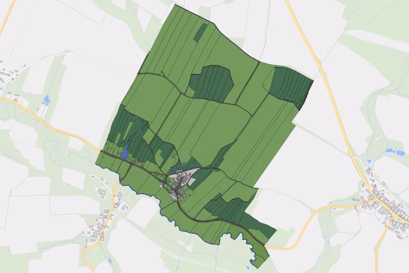Kartenvorschau des Bodenverbrauchs der KG Waldberg