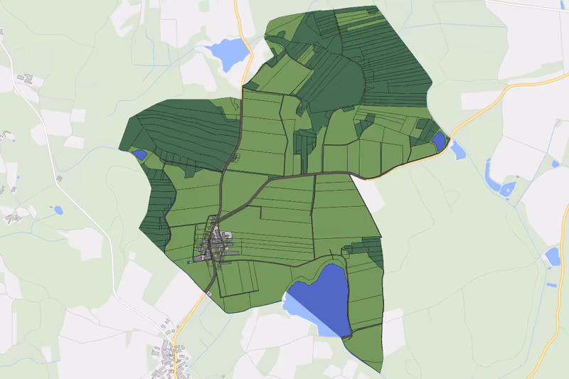 Kartenvorschau des Bodenverbrauchs der KG Wiederfeld