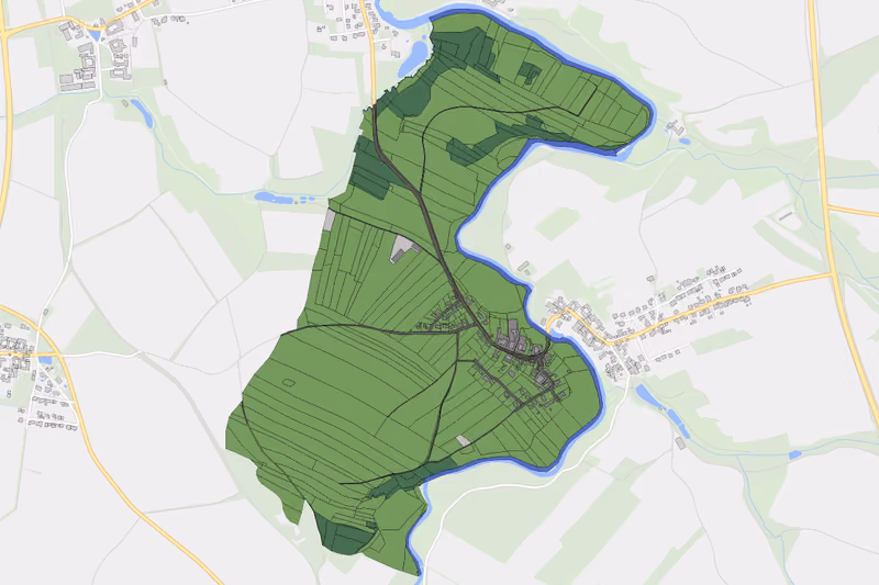 Kartenvorschau des Bodenverbrauchs der KG Wohlfarts