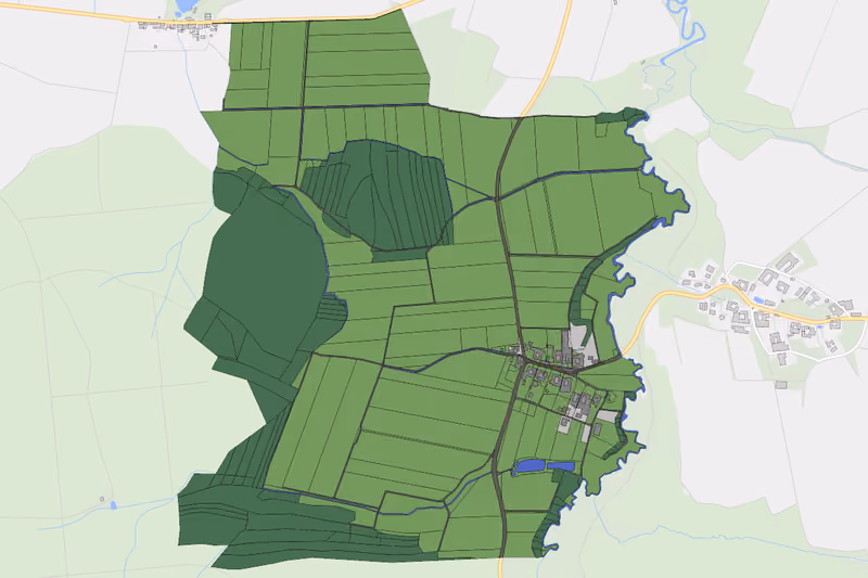 Kartenvorschau des Bodenverbrauchs der KG Kleinschönau