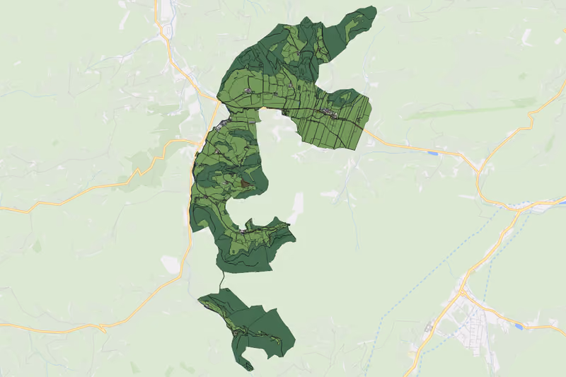 Kartenvorschau des Bodenverbrauchs der KG Brettl