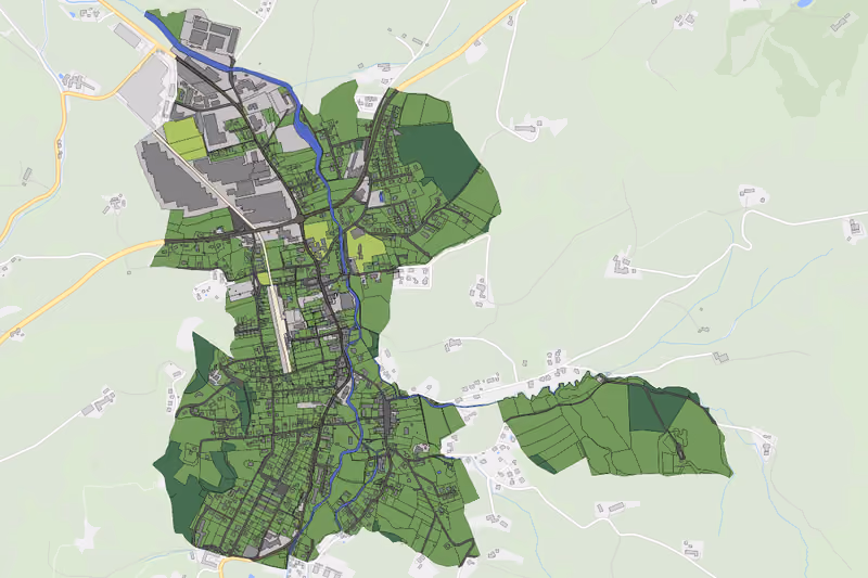 Kartenvorschau des Bodenverbrauchs der KG Gresten