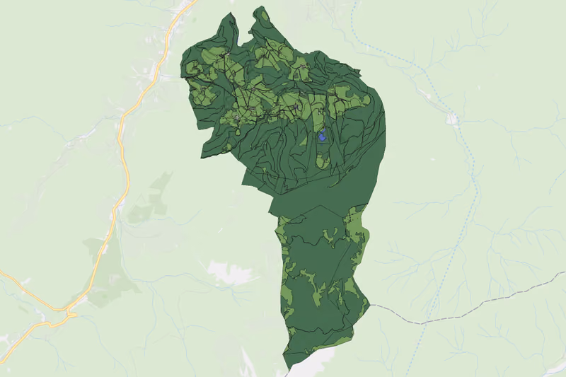 Kartenvorschau des Bodenverbrauchs der KG Hochreith