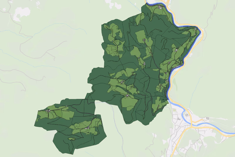 Kartenvorschau des Bodenverbrauchs der KG Königsberg
