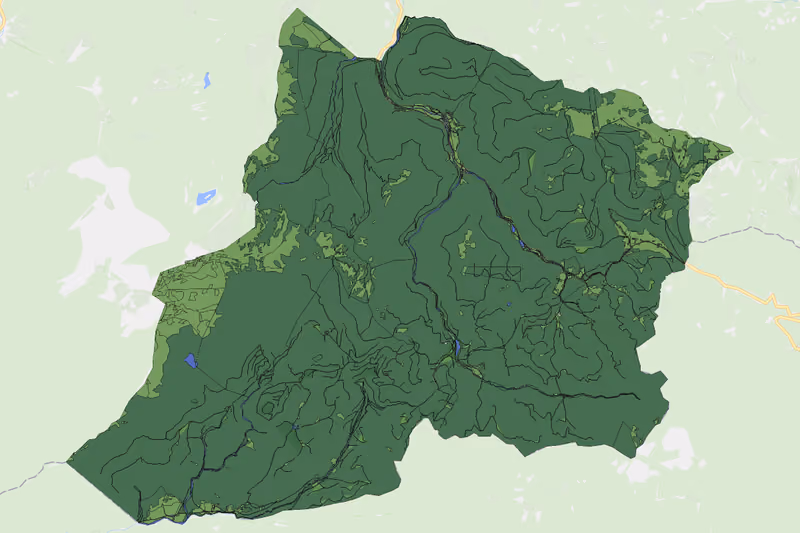 Kartenvorschau des Bodenverbrauchs der KG Neuhaus
