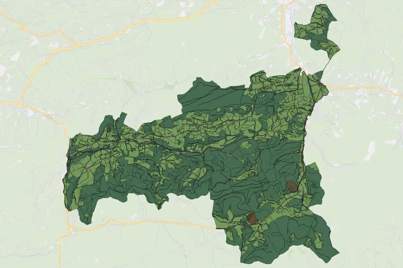 Kartenvorschau des Bodenverbrauchs der KG Oberamt