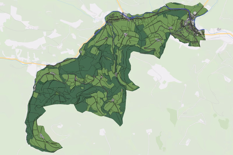 Kartenvorschau des Bodenverbrauchs der KG Randegg