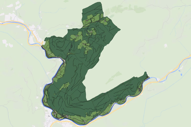 Kartenvorschau des Bodenverbrauchs der KG Steinbachmauer