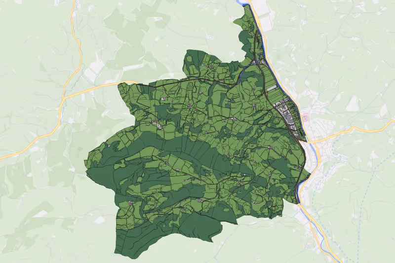 Kartenvorschau des Bodenverbrauchs der KG Brandstatt