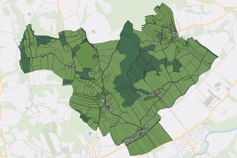 Kartenvorschau des Bodenverbrauchs der KG Etzerstetten