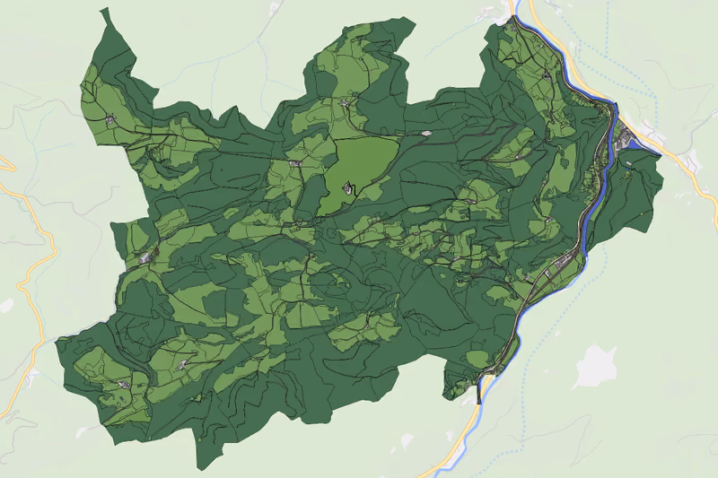 Kartenvorschau des Bodenverbrauchs der KG Fürteben