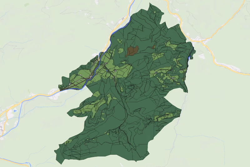 Kartenvorschau des Bodenverbrauchs der KG Grafenmühl