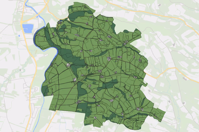 Kartenvorschau des Bodenverbrauchs der KG Hochrieß