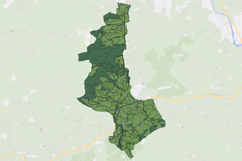Kartenvorschau des Bodenverbrauchs der KG Rogatsboden