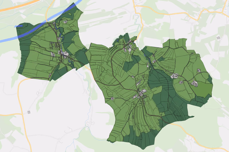 Kartenvorschau des Bodenverbrauchs der KG Schadendorf