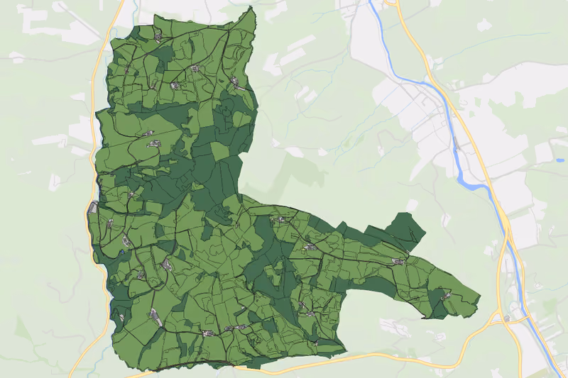 Kartenvorschau des Bodenverbrauchs der KG Söllingerwald