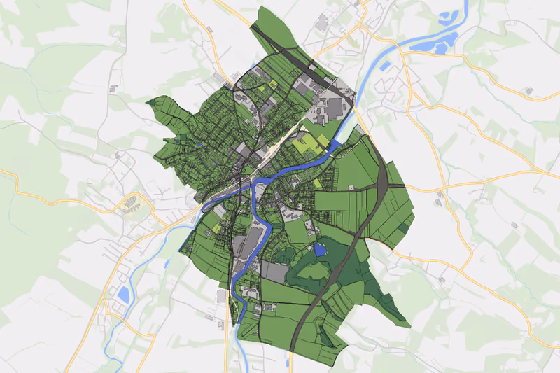 Kartenvorschau des Bodenverbrauchs der KG Wieselburg