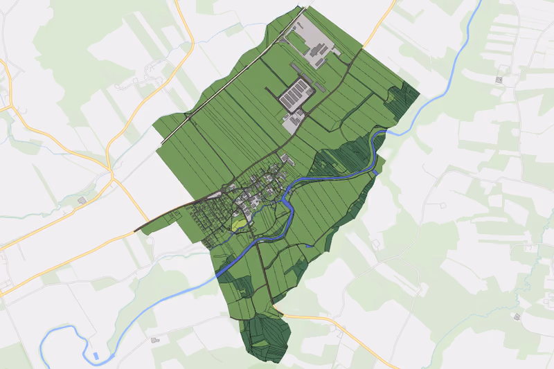 Kartenvorschau des Bodenverbrauchs der KG Zarnsdorf