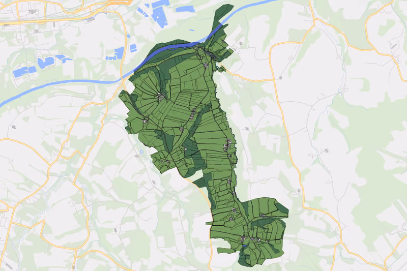 Kartenvorschau des Bodenverbrauchs der KG Zehetgrub