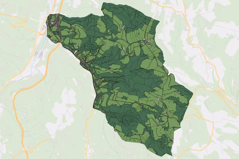 Kartenvorschau des Bodenverbrauchs der KG Edlitz