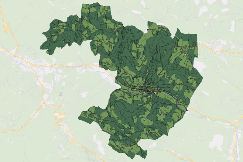 Kartenvorschau des Bodenverbrauchs der KG Feistritz