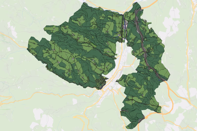 Kartenvorschau des Bodenverbrauchs der KG Kleines Amt