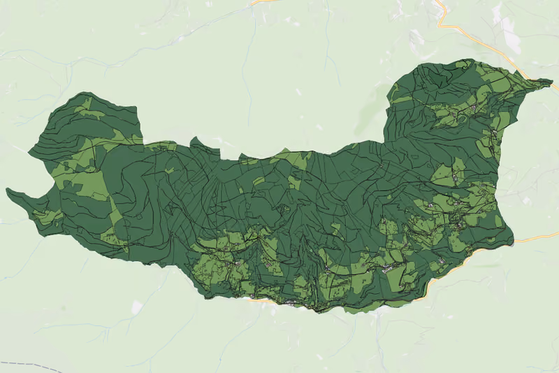 Kartenvorschau des Bodenverbrauchs der KG Neuwald