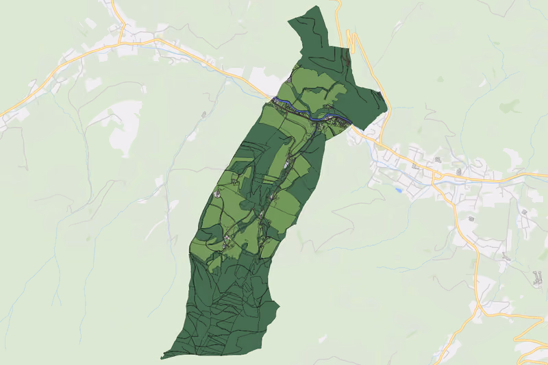 Kartenvorschau des Bodenverbrauchs der KG Ofenbach