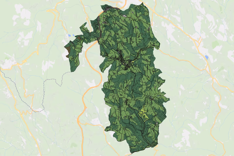 Kartenvorschau des Bodenverbrauchs der KG Zöbern