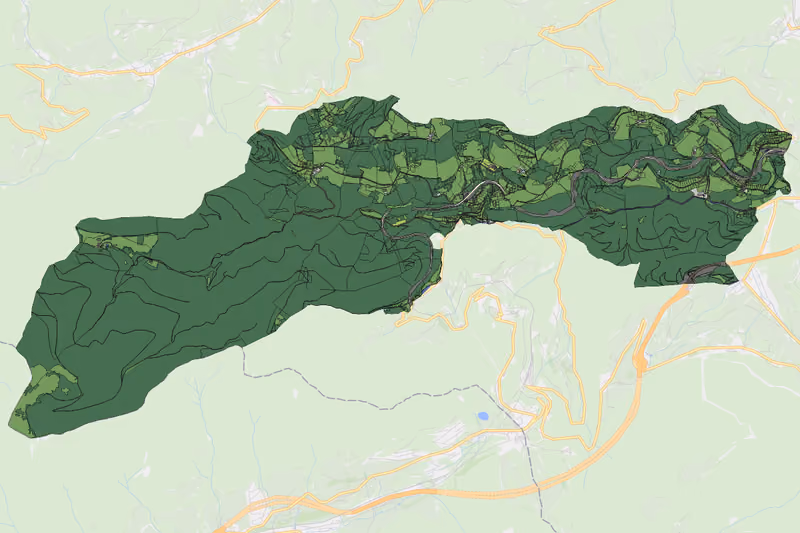 Kartenvorschau des Bodenverbrauchs der KG Breitenstein