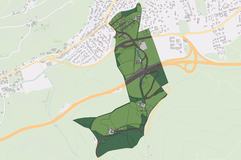 Kartenvorschau des Bodenverbrauchs der KG Graben