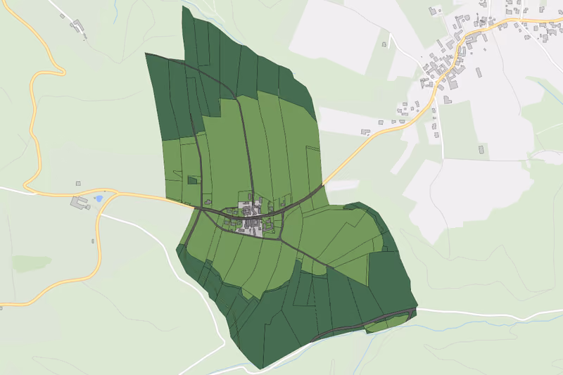 Kartenvorschau des Bodenverbrauchs der KG Loitzmannsdorf