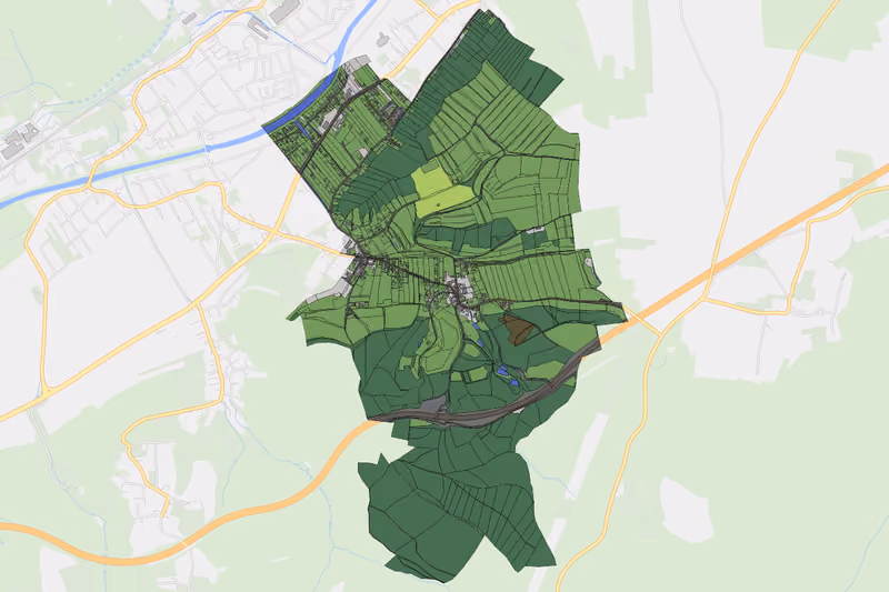 Kartenvorschau des Bodenverbrauchs der KG St. Valentin-Landschach