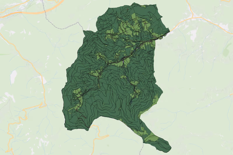 Kartenvorschau des Bodenverbrauchs der KG Trattenbach