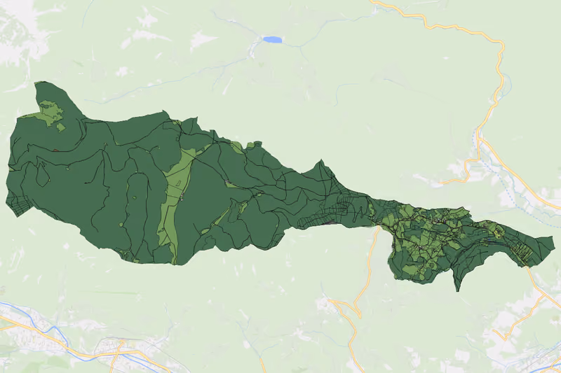 Kartenvorschau des Bodenverbrauchs der KG Vöstenhof